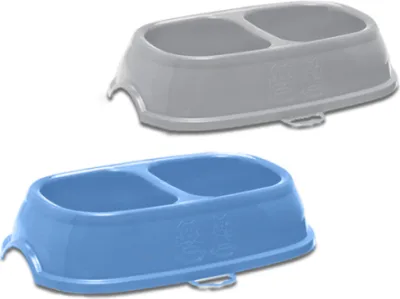STEFANPLAST BREAK 11 dubultā neslīdoša bļoda 0.4+0.4l (debeszila vai pēlēka) cm 28x17x6h