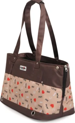 Camon Transportēšanas soma Eat/Love/Play - BRŪNĀ krāsā 42x21x27 cm