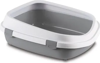 Stefanplast Kaķu tualete QUEEN (balts/pelēks)
