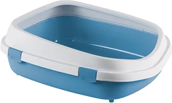 STEFANPLAST Kaķu tualete QUEEN (ziemeļu debesis/balts), izmērs cm 55x71x24,5h