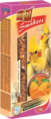 STANDARD Smakers orange for cockatiel 2pcs 90g - Vitapol nūjiņas ar apelsīnu vidējiem papagaiļiem.