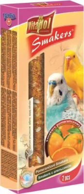 STANDARD Smakers orange for budgie 2pcs 90g - Vitapol nūjiņas ar apelsīniem viļņainajiem papagaiļiem.