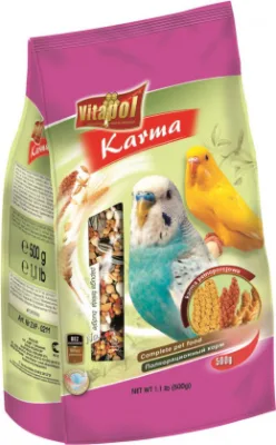 Vitapol STANDARD foil complete food for budgie 500g - pilnvērtīga barība viļņainajiem papagaiļiem.