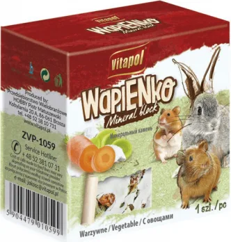 MINERAL BLOCK vegetable for rodents and rabbit 1pc 40g - Vitapol minerālu akmens ar dārzeņiem