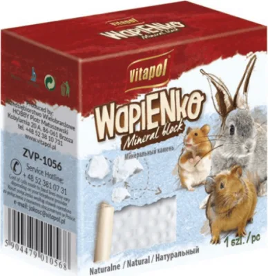 Vitapol MINERAL BLOCK natural for rodents and rabbit 1pc 40g - dabisko minerālvielu bloks, papildbarība grauzējiem