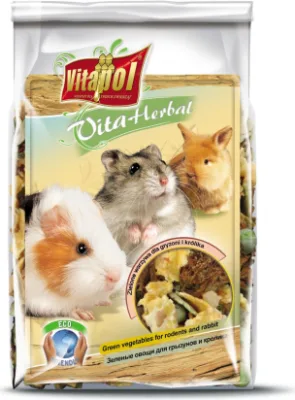 Vitapol VITA HERBAL zaļie dārzeņi papildbarība grauzējiem un trušiem 150 g