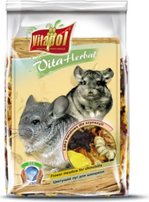 Vitapol VITA HERBAL papildbarība pļavas ziedi šinšillai 30g