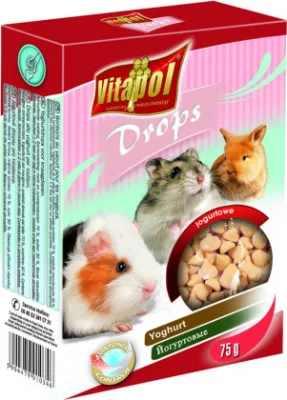 Vitapol COMPLEMENTARY DROPS papildbarība ar jogurtu grauzējiem 75 g