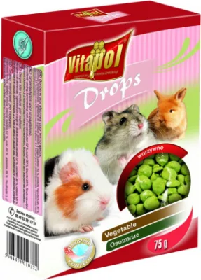 Vitapol COMPLEMENTARY DROPS papildbarība grauzējiem, ar dārzeņeim.