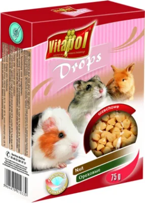 Vitapol COMPLEMENTARY DROPS papildbarība ar riekstiem grauzējiem 75 g