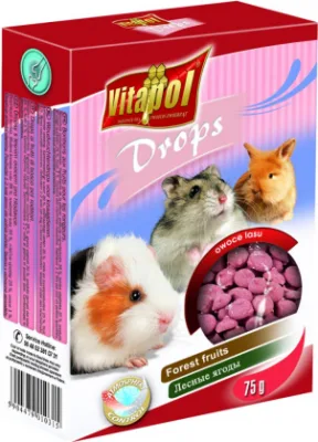 Vitapol COMPLEMENTARY DROPS papildbarība ar meža ogām grauzējiem 75 g