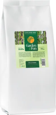 GARDEN FUN melnas saulespuķu sēklas 15 kg