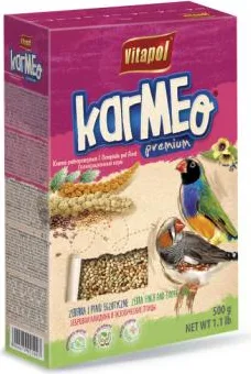 Vitapol KARMEO PREMIUM Pilnvērtīga barība zebru zuktiem un eksotiskiem putniem 500g