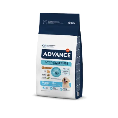 ADVANCE DOG MAXI PUPPY 12KG - LIELO ŠĶIRŅU KUCĒNIEM (VISTA UN RĪSI)