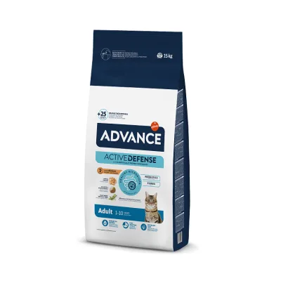ADVANCE CAT ADULT CHICKEN 15.0KG- PIEAUGUŠIEM KAĶIEM (VISTA UN RĪSI)