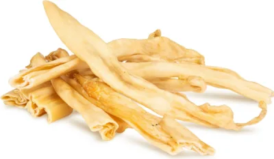 HAU & MIAU dog treat - rabbit skin strips, approx. 20–25 cm, 250 g - papildbarība suņiem, kaltētas truša ādas strēmelītes