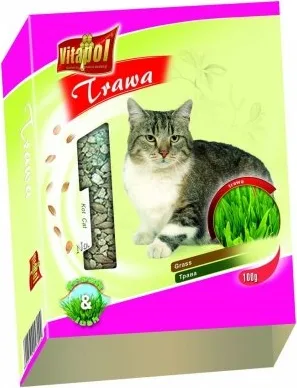GRASS for cats in carton box 100g - Vitapol zāle kaķiem