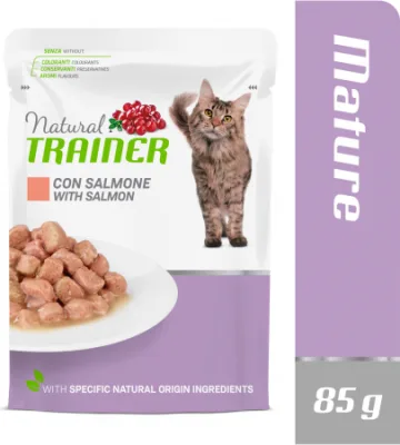 NT MATURE SALMON BUSTA 85G - KONSERVI AR LASI VECĀKIEM KAĶIEM (12gb)