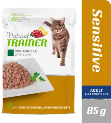 NT SENSITIVE LAMB BUSTA 85G - KONSERVI AR JĒRU PIEAUGUŠIEM JUTĪGIEM KAĶIEM (12gb)