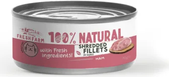 Prefera PF Fresh Farm CAT Shredded fillets in sauce with ham and chicken 70 gr