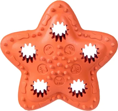 BARRY KING rotaļlieta suņiem, gumijas zvaigzne kārumiem, oranža, 12,5 cm