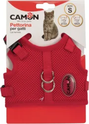 Camon Krūšu siksna kaķiem regulējama sarkana L izm. 31-38 cm 41-48 cm