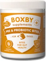 BOXBY PRE & PROBIOTIC BITES 240g - papildbarības suņiem, veicina gremošanu un zarnu trakta veselību
