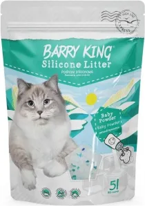 BARRY KING silikona smiltis kaķiem baby powder 5L
